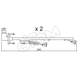 Výstražný kontakt opotrebenia brzdového obloženia CIFAM SU.183K