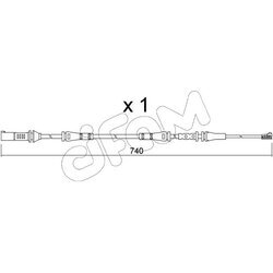 Výstražný kontakt opotrebenia brzdového obloženia CIFAM SU.362