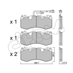 Sada brzdových platničiek kotúčovej brzdy CIFAM 822-1202-0