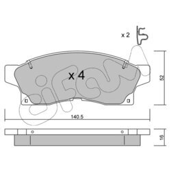 Sada brzdových platničiek kotúčovej brzdy CIFAM 822-444-0