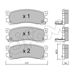 Sada brzdových platničiek kotúčovej brzdy CIFAM 822-478-0