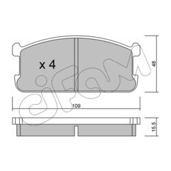 Sada brzdových platničiek kotúčovej brzdy CIFAM 822-480-0