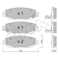 Sada brzdových platničiek kotúčovej brzdy CIFAM 822-759-0 - obr. 1