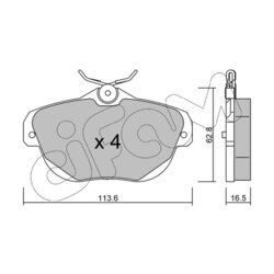 Sada brzdových platničiek kotúčovej brzdy CIFAM 822-856-0