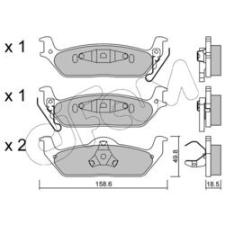 Sada brzdových platničiek kotúčovej brzdy CIFAM 822-860-0