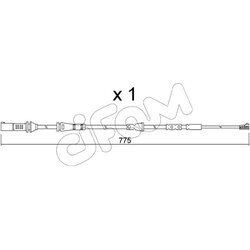 Výstražný kontakt opotrebenia brzdového obloženia CIFAM SU.361