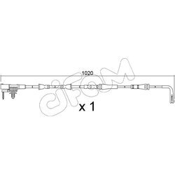 Výstražný kontakt opotrebenia brzdového obloženia CIFAM SU.393