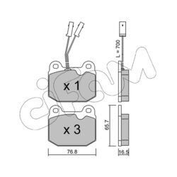 Sada brzdových platničiek kotúčovej brzdy CIFAM 822-013-0