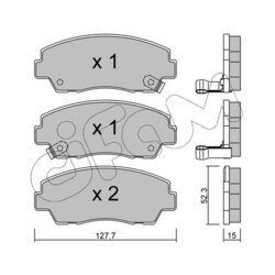 Sada brzdových platničiek kotúčovej brzdy CIFAM 822-283-0 - obr. 1