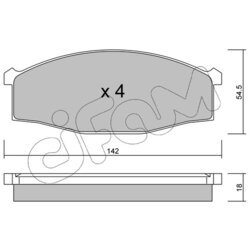 Sada brzdových platničiek kotúčovej brzdy CIFAM 822-497-0