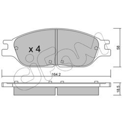 Sada brzdových platničiek kotúčovej brzdy CIFAM 822-682-0