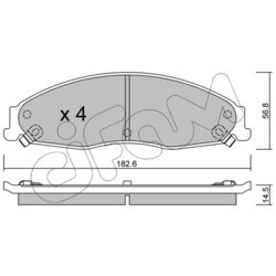 Sada brzdových platničiek kotúčovej brzdy CIFAM 822-698-0
