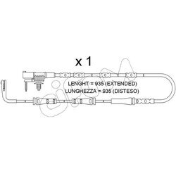Výstražný kontakt opotrebenia brzdového obloženia CIFAM SU.392
