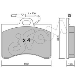 Sada brzdových platničiek kotúčovej brzdy CIFAM 822-085-0