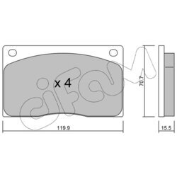 Sada brzdových platničiek kotúčovej brzdy CIFAM 822-089-0