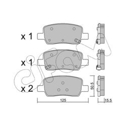 Sada brzdových platničiek kotúčovej brzdy CIFAM 822-1304-0
