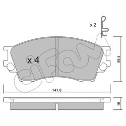 Sada brzdových platničiek kotúčovej brzdy CIFAM 822-473-0