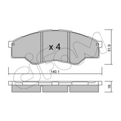 Sada brzdových platničiek kotúčovej brzdy CIFAM 822-797-0