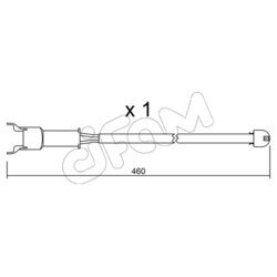 Výstražný kontakt opotrebenia brzdového obloženia CIFAM SU.088
