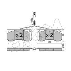 Sada brzdových platničiek kotúčovej brzdy CIFAM 822-272-1