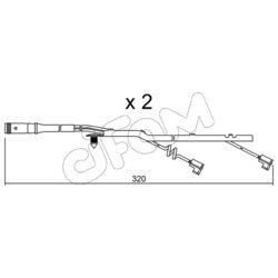 Výstražný kontakt opotrebenia brzdového obloženia CIFAM SU.185K
