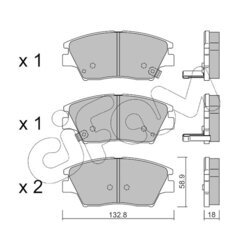 Sada brzdových platničiek kotúčovej brzdy CIFAM 822-1098-0