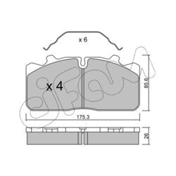 Sada brzdových platničiek kotúčovej brzdy CIFAM 822-582-0