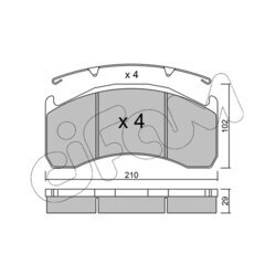 Sada brzdových platničiek kotúčovej brzdy CIFAM 822-592-0