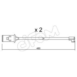 Výstražný kontakt opotrebenia brzdového obloženia CIFAM SU.101K