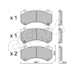Sada brzdových platničiek kotúčovej brzdy CIFAM 822-1156-0 - obr. 1