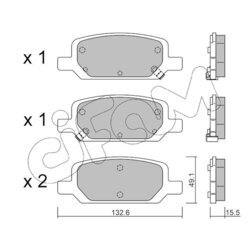 Sada brzdových platničiek kotúčovej brzdy CIFAM 822-1278-0