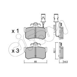 Sada brzdových platničiek kotúčovej brzdy CIFAM 822-691-0