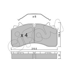 Sada brzdových platničiek kotúčovej brzdy CIFAM 822-933-0