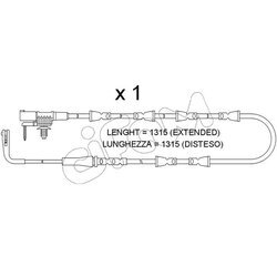 Výstražný kontakt opotrebenia brzdového obloženia CIFAM SU.389