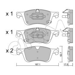 Sada brzdových platničiek kotúčovej brzdy CIFAM 822-1365-0 - obr. 1