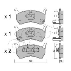 Sada brzdových platničiek kotúčovej brzdy CIFAM 822-231-1