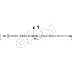Výstražný kontakt opotrebenia brzdového obloženia CIFAM SU.378