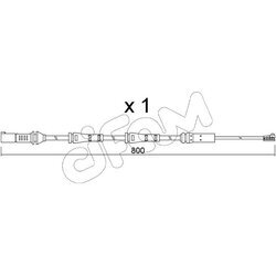 Výstražný kontakt opotrebenia brzdového obloženia CIFAM SU.379