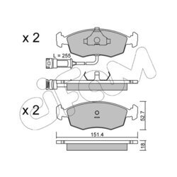 Sada brzdových platničiek kotúčovej brzdy CIFAM 822-094-0