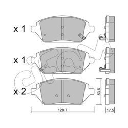 Sada brzdových platničiek kotúčovej brzdy CIFAM 822-1211-0