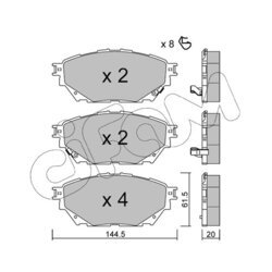 Sada brzdových platničiek kotúčovej brzdy CIFAM 822-1222-0