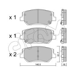 Sada brzdových platničiek kotúčovej brzdy CIFAM 822-1297-0