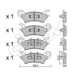 Sada brzdových platničiek kotúčovej brzdy CIFAM 822-469-0