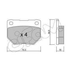 Sada brzdových platničiek kotúčovej brzdy CIFAM 822-494-0