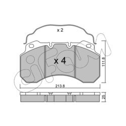 Sada brzdových platničiek kotúčovej brzdy CIFAM 822-588-0