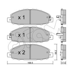 Sada brzdových platničiek kotúčovej brzdy CIFAM 822-904-0