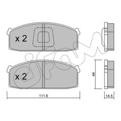 Sada brzdových platničiek kotúčovej brzdy CIFAM 822-245-1