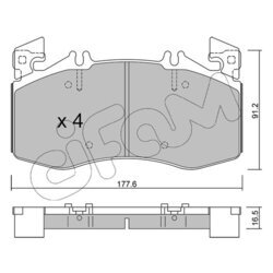 Sada brzdových platničiek kotúčovej brzdy CIFAM 822-1270-0