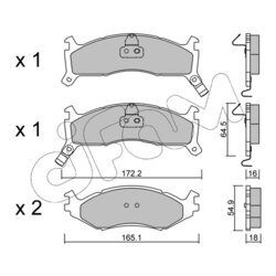 Sada brzdových platničiek kotúčovej brzdy CIFAM 822-714-0