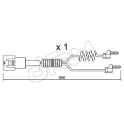 Výstražný kontakt opotrebenia brzdového obloženia CIFAM SU.103